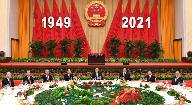 慶祝中華人民共和國成立72周年 國務院舉行國慶招待會 習近平等出席