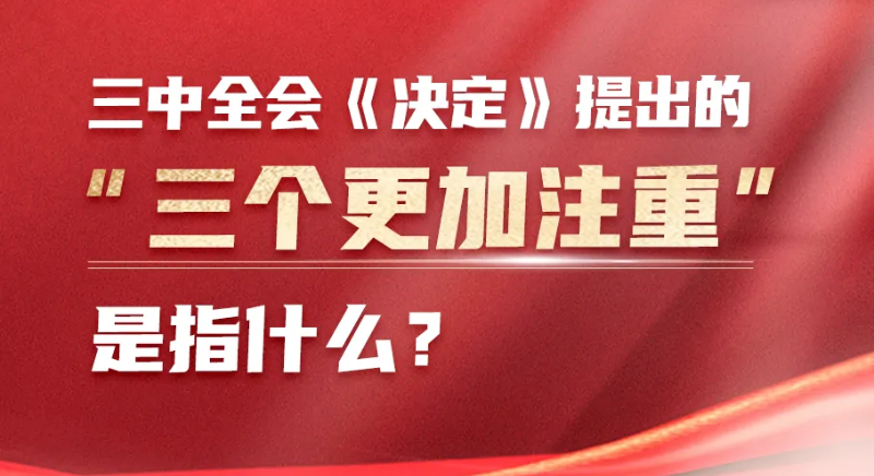 三中全會《決定》提出的“三個更加注重”是指什麼？