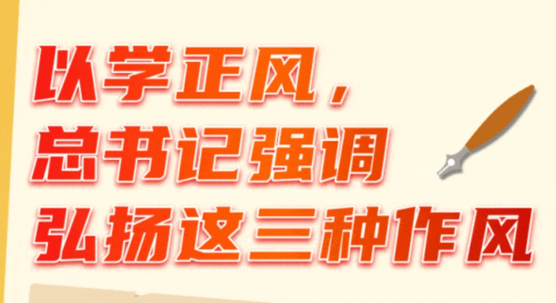 以學正風，總書記強調弘揚這三種作風